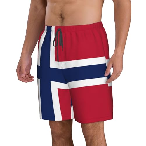 Drapeau classique short plage homme tendance Norvège confortable - 2