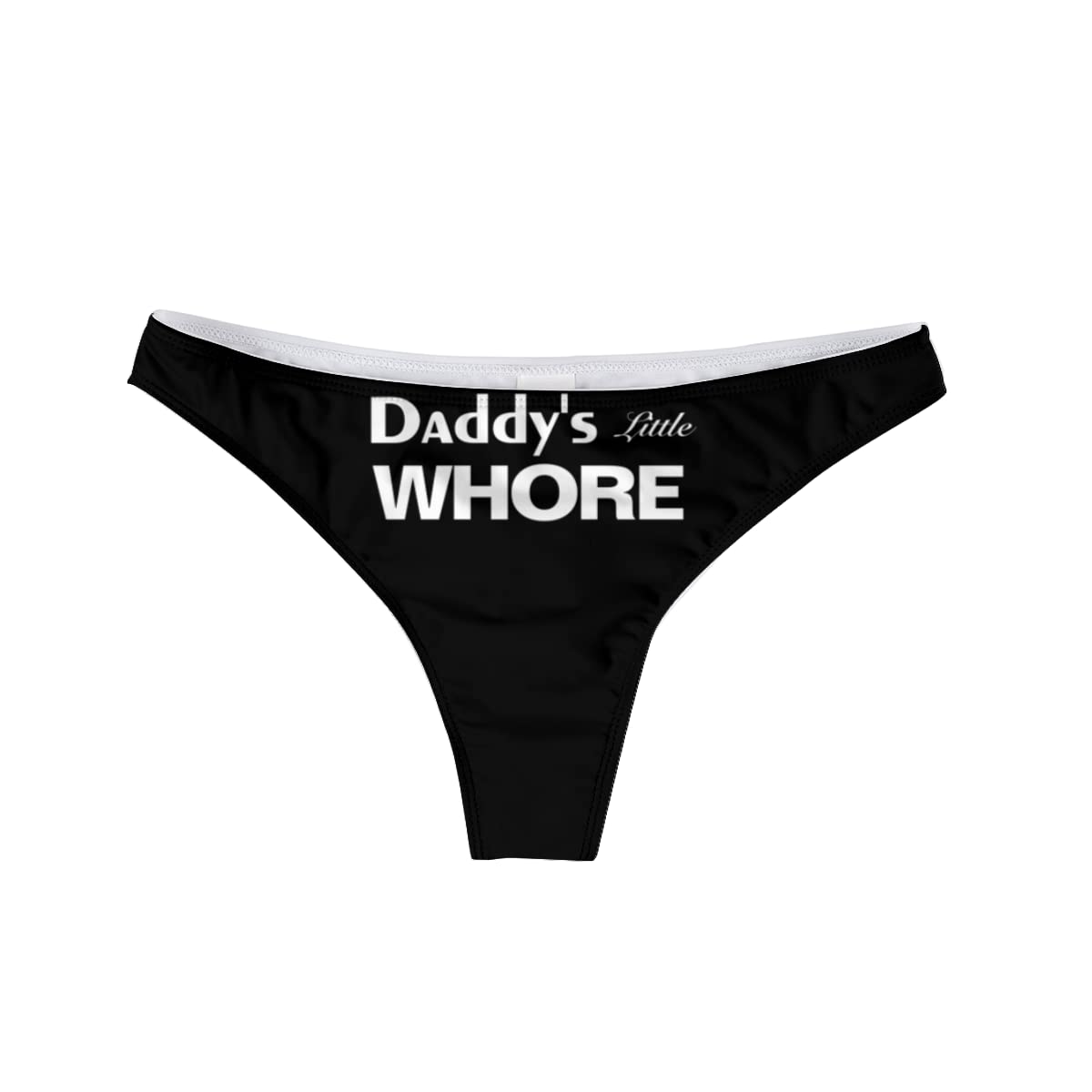 KWQDOZF Daddy's Little Whore Women's Thongs Underwear Seamless Panties, Gifts for Wife Girlfriend