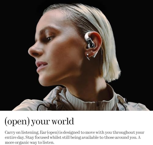 Image of Nothing Ear (open) Ultra-light Open Ear Headphones with Adjustable Earhooks, Multipoint Connection Bluetooth Earbuds with Clear Voice Technology for AI Calls, IP54, Fast Charging, ChatGPT Supported