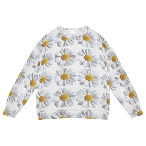 JUNZAN Beauty Daisy White Kids Boys Sweatshirts Hoodies Crewneck Kids Hoodies Boys Camping 4T