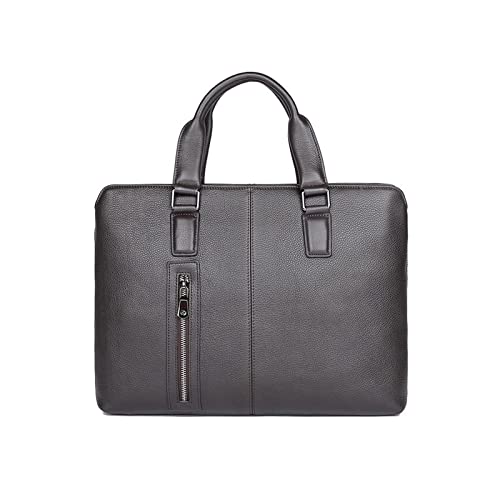 Genuine Leather Briefcases Backpacks, Mens Business Handbags, Messenger Shoulder Bags (Color : Brown)