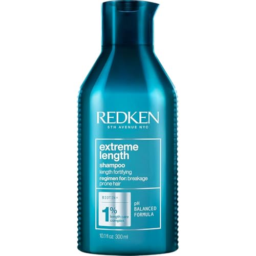 Redken Extreme Length Biotin Shampoo For Longer Hair | Promotes Healthy Hair Growth | Strengthens Damaged Hair | Prevents Hair Breakage | Infused With Biotin | 300ml