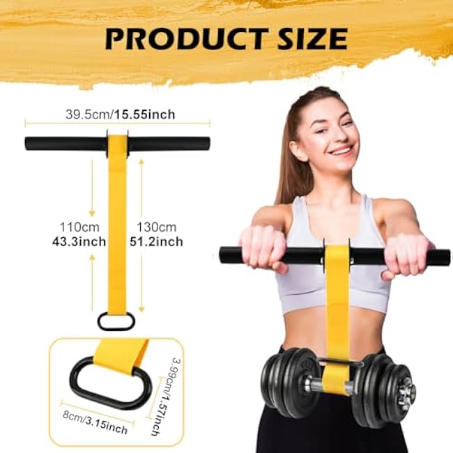 Forearm Strengthener and Wrist Roller Anti-Slip Handles Forearm Strengthener with 43.3 In Or 51.2 In Ultra-Strong Nylon Strap Wrist Roller Forearm Exerciser