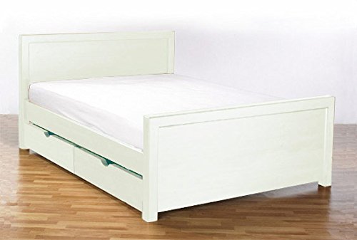 Single 3Ft Taurus Mckenzie With Footboard. Stylish Mckenzie Bed + Raised Footboard (Buttermilk Painted )