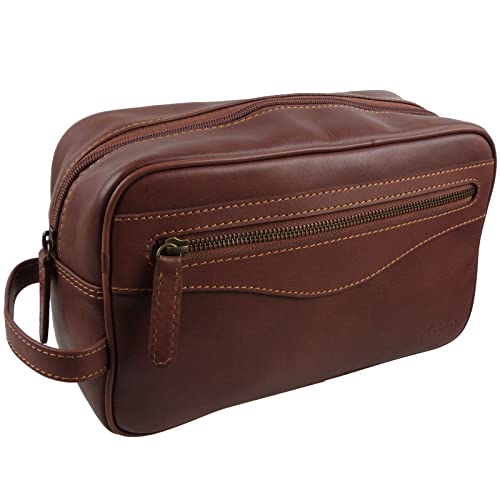 Trousse de toilette homme pour vos week-ends en couleur cognac