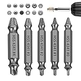 aufbohrer din 343 hss 🌷【Benutzerfreundlich】ein Bohrer hat zwei verschiedene Bohrer, ein Bohrkopf ist ein Loch in den gebrochenen Schraubenkopf zu machen, damit der andere herausgenommen werden kann, der andere Bohrkopf wird verwendet, um die Schraube oder Bolzen zu entfernen.