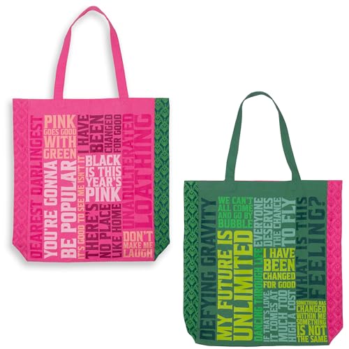 Steel Mill & Co Cute Canvas Tote Bag for Book Lovers, Bookish Reusable/Foldable Bag for Work/Groceries (Wicked Word Cloud)