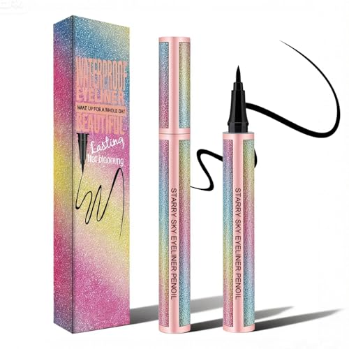 Delineador de Ojos Waterproof,Eyeliner Waterproof,Delineador de ojos,Negro Lapiz Larga Duración Y Fácil Quitar,Antimanchas,Color duradero para un maquillaje de ojo perfecto