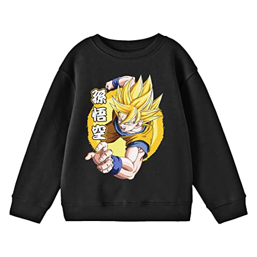 Dragon Ball Z Son Goku Crew Neck Long Sleeve Youth Black Sweatshirt