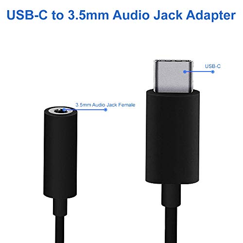 1x Adattatore USB Cable C Nero a mini Jack Jack