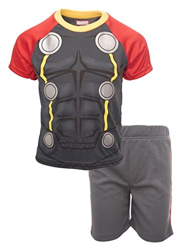 Image of Marvel Cosplay Athletic 2-Piece T-Shirt and Shorts Set Toddler to Big Kid