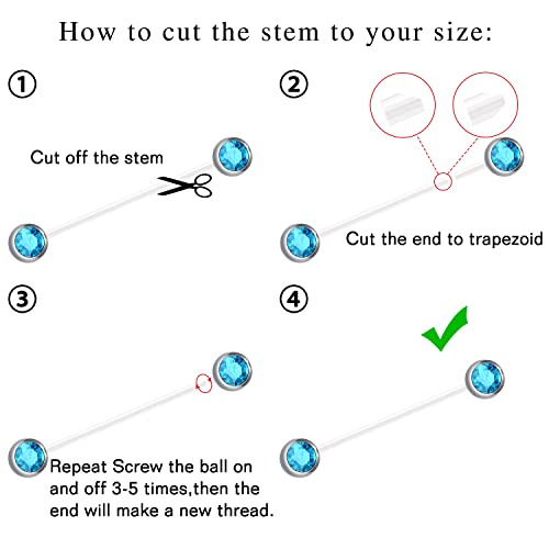 Anicina 14G Flexible Clear Acrylic Pregnancy Belly Button Ring Personalized Dangle Pregnancy Maternity Belly Rings 22/25/32/35/38mm4