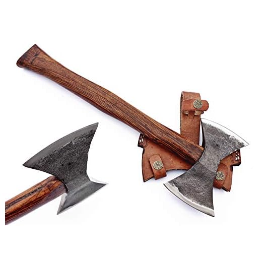 DIST-AX-266, Custom Handmade Stainless Steel Axe-Gorgeous and Solid Rose Wood Handle