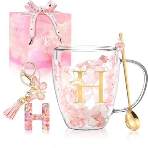 Regali per le donne tazze da caffè in vetro regalo di compleanno unico per lei tazze da tè espresso tazze da tè personalizzate regali di amicizia carine tazze in vetro a doppia parete regali di Natale