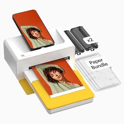 KODAK Dock Plus 4PASS Instant Photo Printer, 4x6 inches, 50 Sheets Bundle