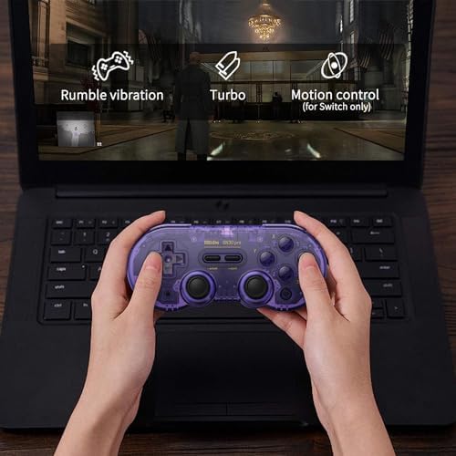 AKNES 8Bitdo SN30 Pro Bluetooth Controller, Hall Effect Joystick Update, Gaming Controller Compatible with Switch 2, Apple, Switch, Windows, Steam Deck, Android and Raspberry Pi - Gray Edition - 3