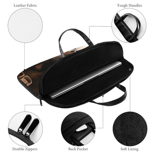 Bolso de hombro impermeable para laptop 17" Dachshund miniatura 4