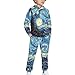 doginthehole Kids 2 Piece Set Blue Starry Night Long Sleeve Fashion Sweatshirts and Sweatpants Hooded Sweatsuit Outfits Night Sky Print Hoodie and Pants Youth Fall Clothes Size M
