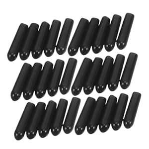 Garneck 200 Stück Schraubenschutzkappen Gummikappen Schwarz