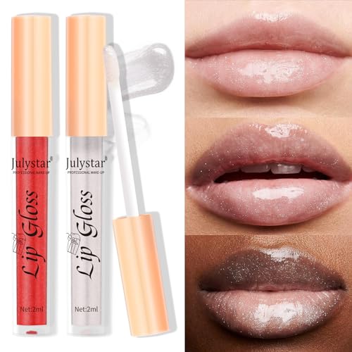 8-Color Pearlescent Lip Gloss Set - INTEROOKIE Make-up Lips for Shimmering Lips and Blushing Cheeks (8) - Image 8