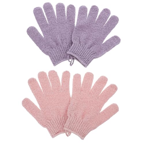 EXQUIMEUBLE 2 Pares De Guantes De Baño Guantes De Ducha Guantes De Spa Guantes De Ducha Exfoliantes Para Hombre Guantes Exfoliantes Para Mujer Guantes De Fregado Guantes Exfoliantes De