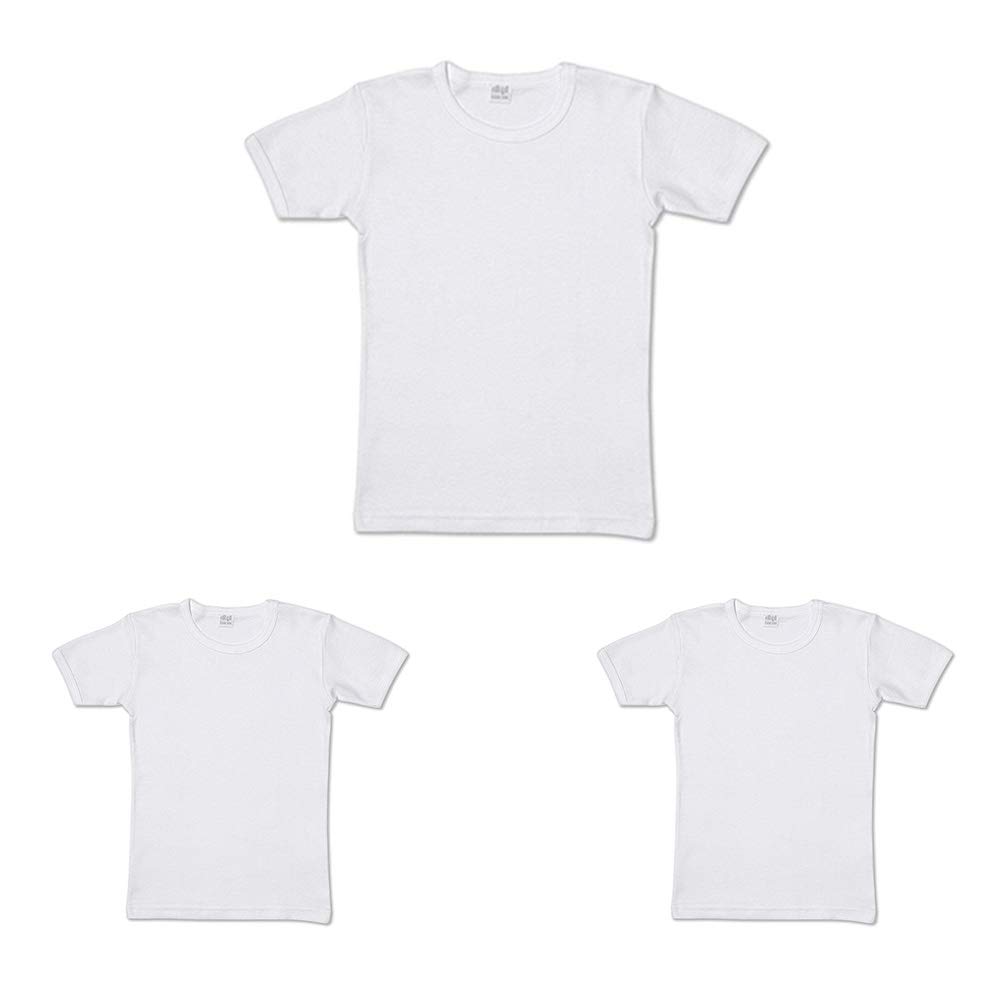 Ellepi Lot de 3 t-shirts en coton léger pour enfant