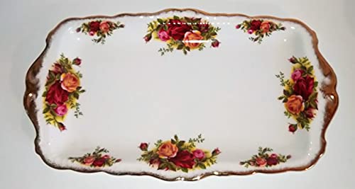 - Bone China Rofu Royal Albert - Piatto per torta, motivo: Old Country Roses, circa 27 cm Action/Kik