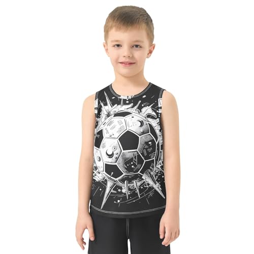Boys' Tank Top Shirt Soccer Ball Sleeveless T-Shirts2