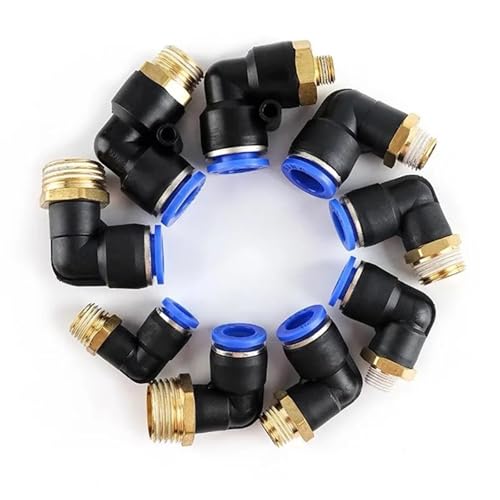 Conector rápido de manguera neumática contra fugas de aire en codo de 12 mm 3