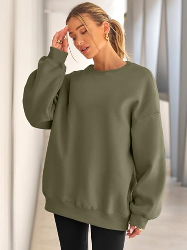 Image of EFAN Womens Oversized Sweatshirt Crewneck Sweater Casual Fall Outfits 2026 | Fleece Lined Stretchy Hoodies Basic Comfort Clothes Loose Maternity Workout Gym Lounge Wear Winter Airport Fashion