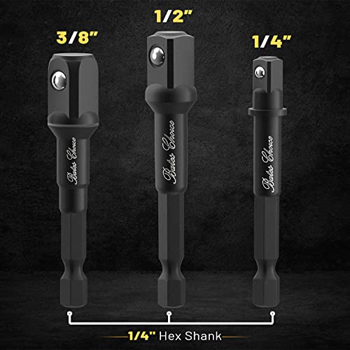 Bates Choice Bates- Impact Socket Adapter Set, 3 Pcs, 1/4", 3/8 Inch And 1/2", With Holder thumb #1