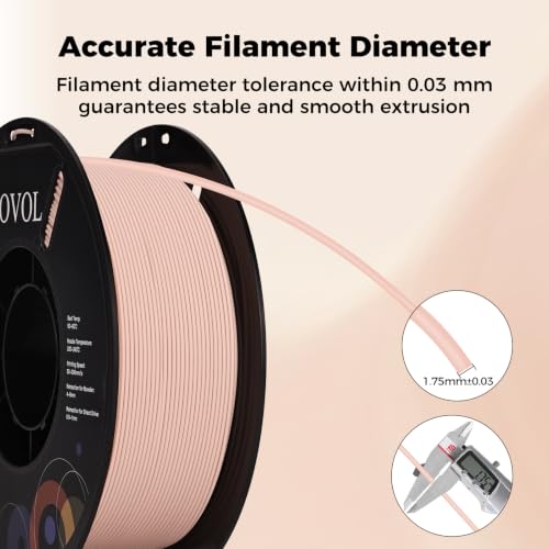 Image of Sovol 3D Printer Matte PLA Filament 1.75mm 1KG (2.2lbs), Peach Beige