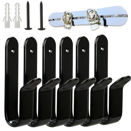 Rolitwils Snowboard Wall Mount Clips Horizontal Skateboard Wall MountSnowboard Display Stand for Room Garage