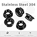 M12-1.75 Serrated Flange Hex Nuts Flanged Locknuts, 304 Stainless Steel 18-8, Black Finish, 10 PCS