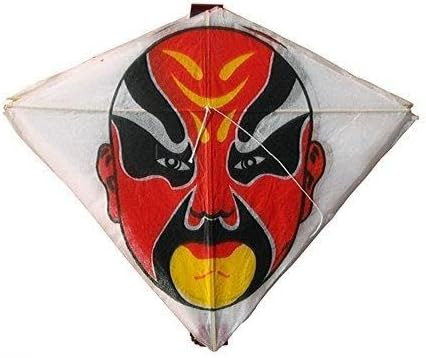 10 Mini Paper Kites on a String - Man Face from Chinese Peking Opera