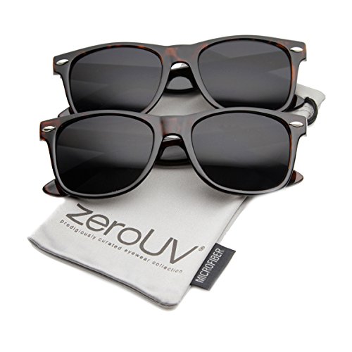 zeroUV Classic Eyewear 80's Retro Large Horn Rimmed Style Sunglasses2