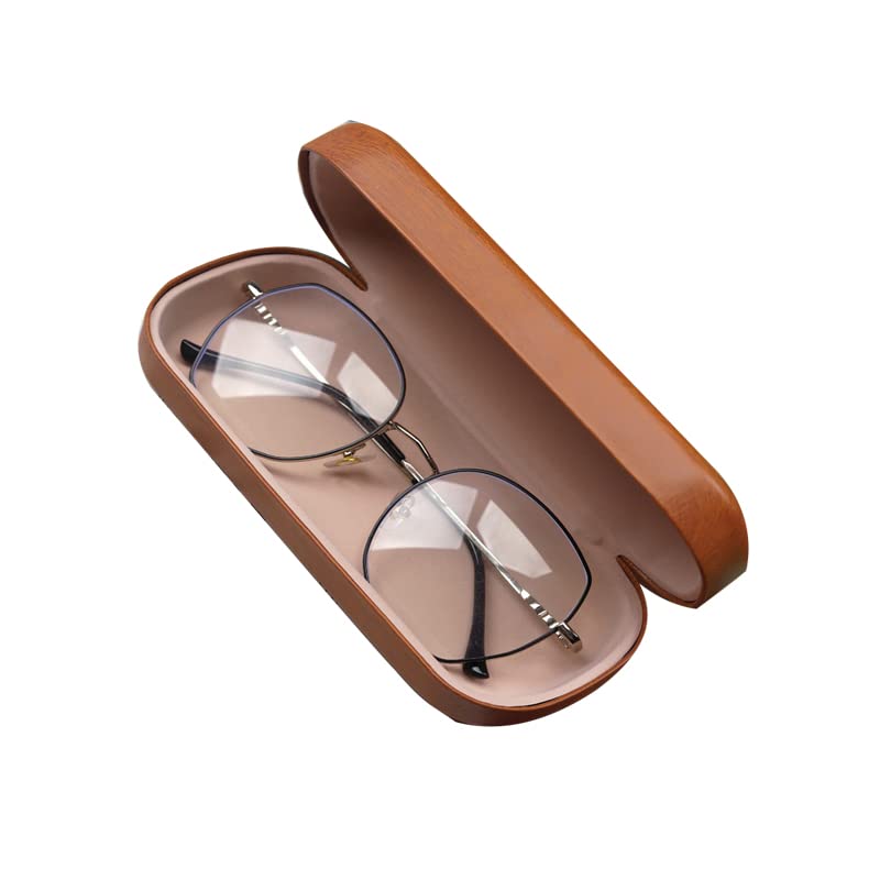 Image of Wood Grain Glasses Case,Hard Shell Glasses Case for Eyeglasses and Sunglasses