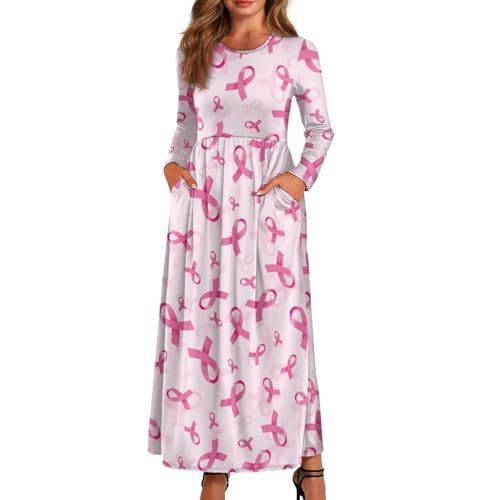 INSTANTARTS Flowy Maxi Dresses for Women Formal Cocktail Dresses Long Sleeve Fall Dress