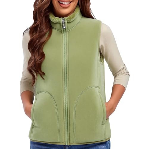 Chaqueta de forro polar sin mangas y chaleco reversible para senderismo 2