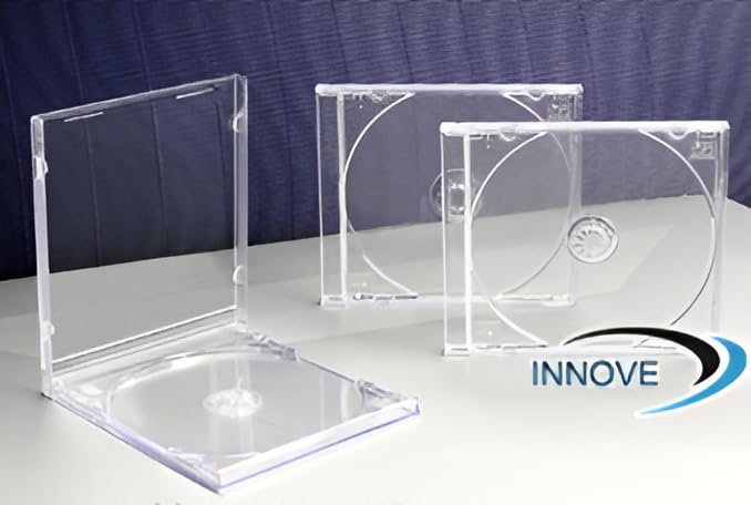 Image of CD /DVD Jewel Case with 10.4 mm Clear Tray, Scratch Protection for CD /DVD /Blu-ray Disc (Pack of 20)