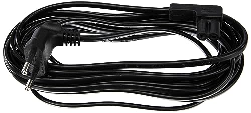 Electraline 95515 Stromkabel Audio, Video, Radio, Sonos Play abgewinkelt, Eurostecker auf Doppeldose Typ C7, 5 Meter, Schwarz, 5M