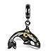 GNOCE Star Killer Whale Charms Pendant Sterling Silver Black Whale Charms Beads Adatto a Tutti i Bracciali/Collana Gioielli Regalo Per Donna Uomo Bambini