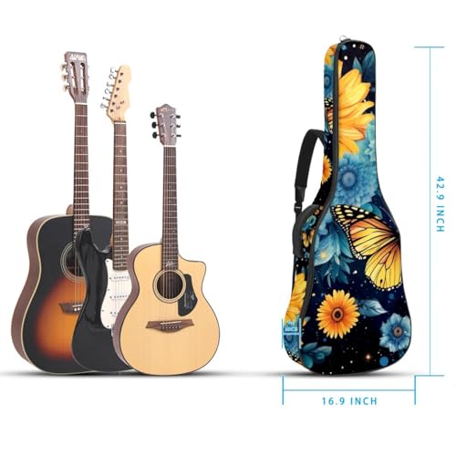 JRHEJTFZ Housse pour guitare acoustique de 1,9 cm d’épaisseur, étanche, durable et élégante, motif tournesol bleu fleur, Multicolore 4., 42.9×16.9×4.7 in, Motif imprimé tendance - Les Beatles, Paul McCartney, John Lennon, RIngo Starr, George Harrison JRHEJTFZ Housse pour guitare acoustique de 1,9 cm d'épaisseur, étanche, durable et élégante, motif tournesol bleu fleur, Multicolore 4., 42.9x16.9x4.7 in, Motif imprimé tendance – Image 6