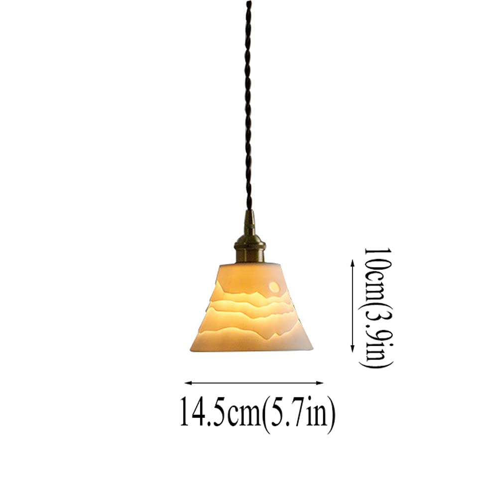 Lampadario, Lampadario Moderno Giapponese Nordico a LED, lampadario in Ceramica con Texture di Montagna, Luce di metà secolo