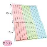 qingmeng 30 Stück Verschlussclips für Beutel, 15cm 12cm Tütenclips Bunt, Verschlussklammern Tütenklammern Groß, Clips Klammern Klipser für Tüten Verschluss Beutelclips Küche Frischhalteklammern Frisch