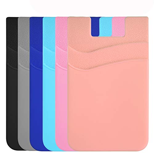Phone Card Holder,Adhesive Stick on Silicone Cell Phone BusinessWallet Sleeve for Smartphones