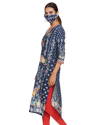 Image of BIBA Women Cotton Straight Printed Kurta