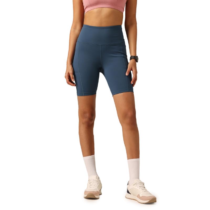 Blissclub Ultimate Pantalones cortos de ciclismo Lite con 2 bolsillos, pantalones cortos de gimnasio para mujer, pantalones cortos deportivos, pantalones cortos de natación y moldeadores para abdomen