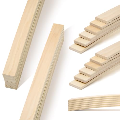 Threehoney 12 Pack Wooden Bed Slats Replacement 39.3' L x 2.08' W x 0.33' H Intentional Arc Design...