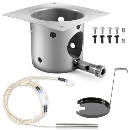 QuliMetal Fire Burn Pot and D2 Hot Rod Ignitor Kit for Traeger Pro 575 & 780, Ironwood 650 & 885, Silverton 620 & 810 Wood Pellet Grills with D2 Direct Drive and WiFIRE Technology